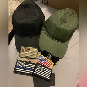 Hats with patches